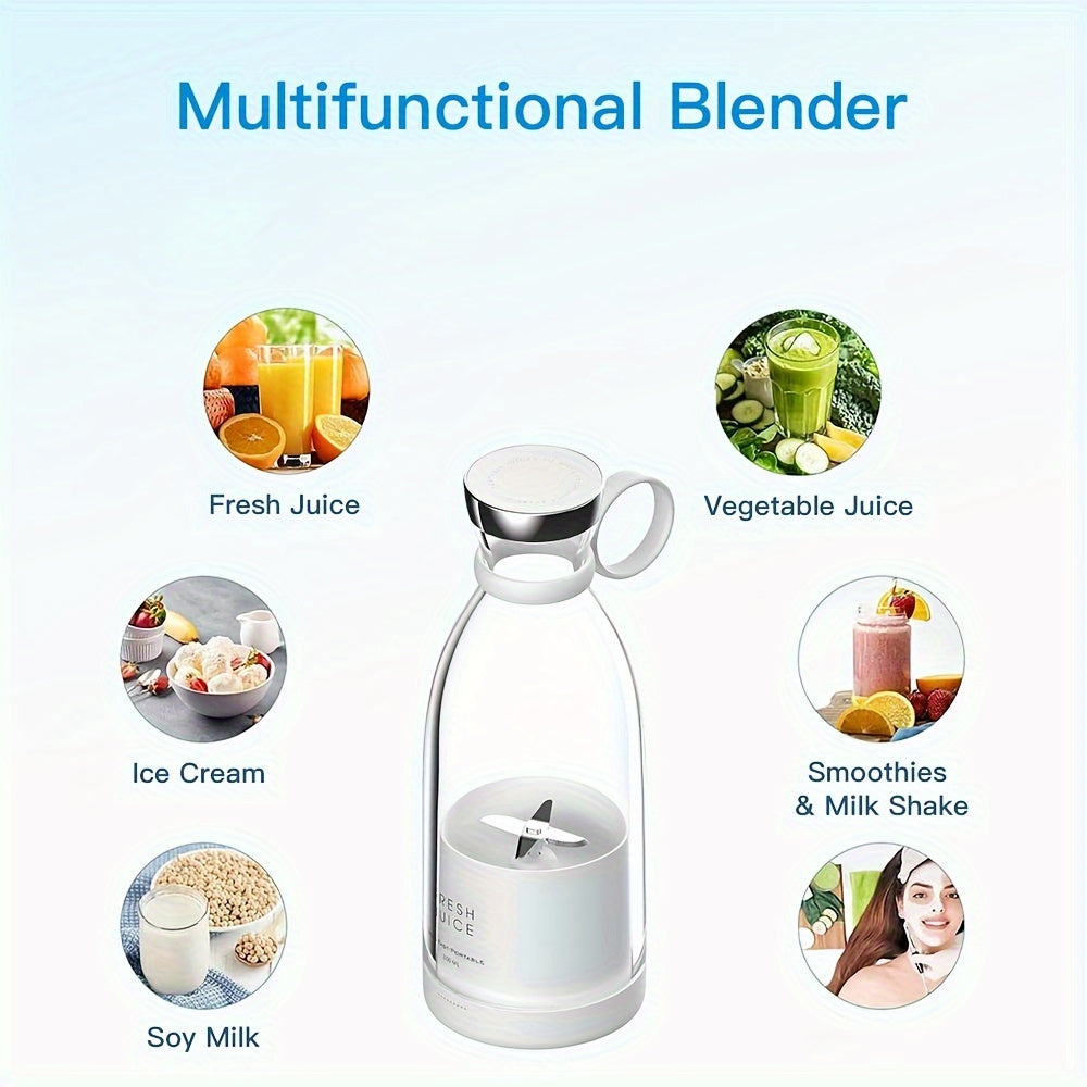 11.83oz Portable Electric Wireless Mini Fruit Blender Juicer - Perfect for On-the Go!