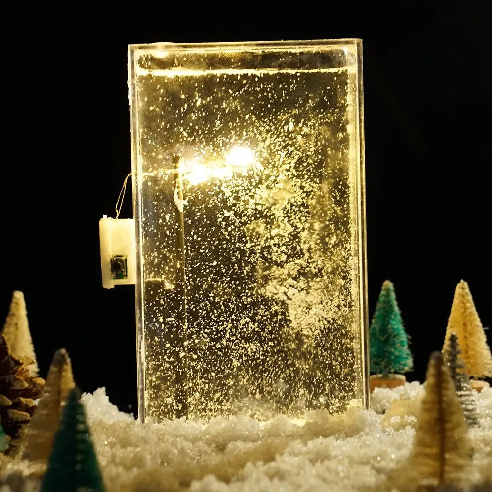 Snow Tales Lamp DIY Night Street Lamp Christmas Snow Scene Light DIY Materials Snow Globe Night Light