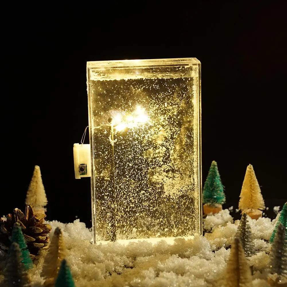 Snow Tales Lamp DIY Night Street Lamp Christmas Snow Scene Light DIY Materials Snow Globe Night Light